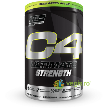 Cellucor C4 Ultimate Strenght Pre-Workout - Formula Avansata pentru Forta cu Aroma de Mar Verde Acrisor 558g