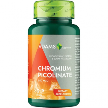 Chromium Picolinate 200mcg 30cps, Adams Chromium Picolinate 200mcg 30cps, Adams