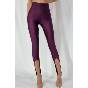 Colanti Selly cu lycra si banda elastica sub talpa, Bordo