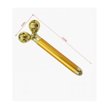 Dispozitiv pentru Masaj Facial si Corp Electric Auriu Terapeutic cu Role si Vibratii 6000 rpm Dispozitiv pentru Masaj Facial si Corp Electric Auriu Terapeutic cu Role si Vibratii 6000 rpm