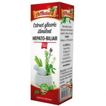 Extract gliceric, Stimulent hepato-biliar, 50ml, AdNatura