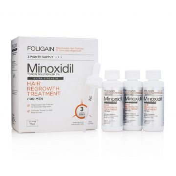 Foligain Minoxidil 5% - Regenerarea parului pentru barbati, 3 luni