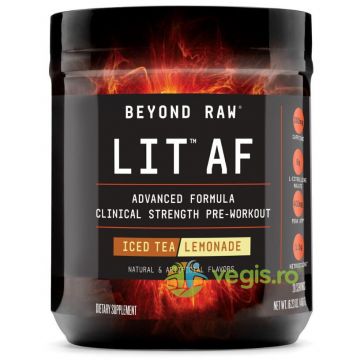 Formula Pre-Workout cu Aroma de Ceai de Lamaie Beyond Raw Lit Af 460g