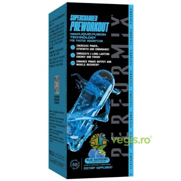 Formula Premium de Pre-Workout cu Aroma de Zmeura Albastra 60cps
