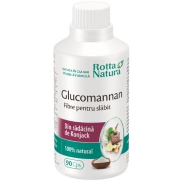 Glucomannan, fibre pentru slabit, 90cps, Rotta Natura Glucomannan, fibre pentru slabit, 90cps, Rotta Natura