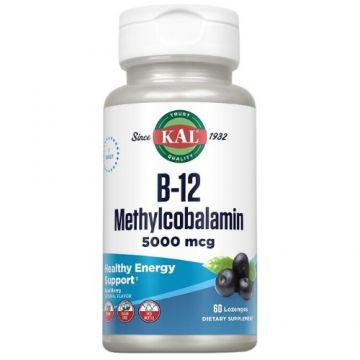 Methylcobalamin (Vit. B12) 5000mcg, 60cps, KAL Vitamins Methylcobalamin (Vit. B12) 5000mcg, 60cps, KAL Vitamins