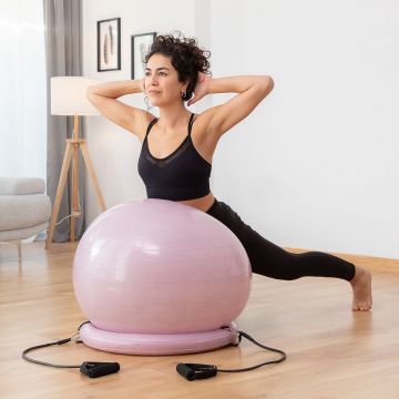 Minge de yoga cu inel de stabilitate si benzi de rezistenta Ashtanball InnovaGoods