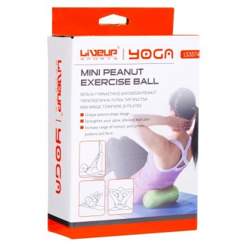 Minge gimnastica liveup ls3574, forma aluna, verde, dimensiuni 12 x 28cm
