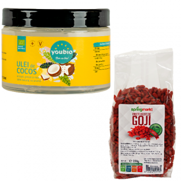 Pachet Ulei de Cocos organic 500ml, Youbio + Fructe de Goji