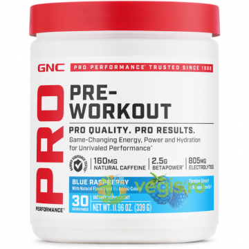 Pre-Workout cu Aroma de Blue Raspberry Pro Performance 339g