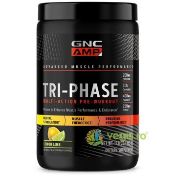 Pre-Workout cu Aroma de Lamaie si Lime Amp Tri-Phase Multi-Action 363g