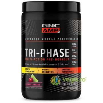 Pre-Workout cu Aroma de Lime si Cirese Amp Tri-Phase Multi-Action 363g