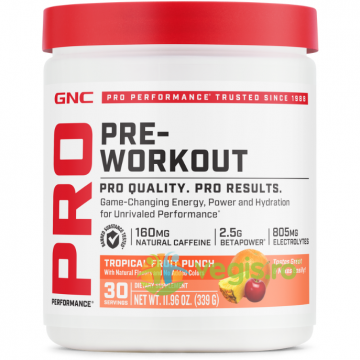 Pre-Workout cu Aroma de Punch de Fructe Tropicale Pro Performance 339g