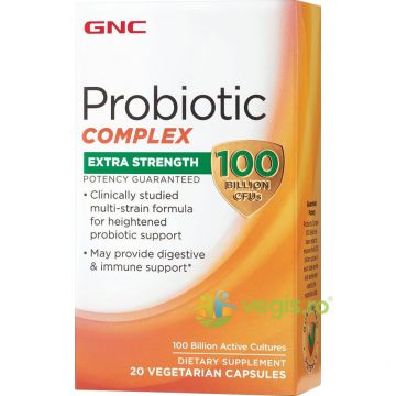 Probiotic Complex Extra Strength 100 Miliarde Culturi Vii (CFU) 20cps vegetale