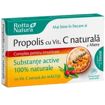 Propolis + Vitamina C si Miere 30cps Rotta Natura