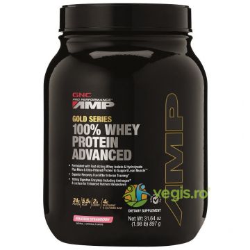 Proteina din Zer cu Aroma de Capsuni Amp Gold Series 897g