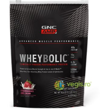 Proteina din Zer cu Aroma de Capsuni Amp Wheybolic 522g