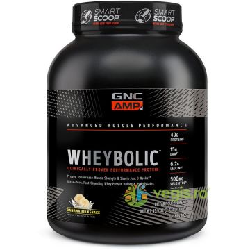 Proteina din Zer cu Aroma de Milkshake de Banane Amp Wheybolic 1300g