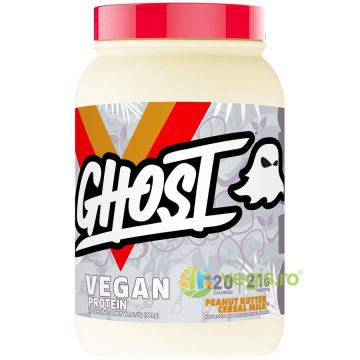 Proteina Vegetala cu Aroma de Cereale cu Lapte si Unt de Arahide (Ghost Vegan Protein) 989g