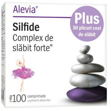 Silfide Complex de slăbit forte 100 cps + Ceai de slăbit 30 plicuri, Alevia