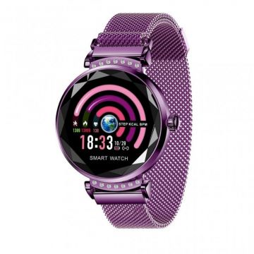 Smartwatch Fitness Sport Elegant pentru Dama H2 cu Monitorizare Somn si Cardiaca