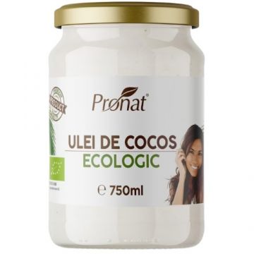 Ulei Cocos RBD (rafinat, albit, deodorizat) Eco, 750ml, Pronat