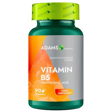 Vitamin B5 Panthotenic Acid, 90cps, Adams Supplemenets Vitamin B5 Panthotenic Acid, 90cps, Adams Supplemenets
