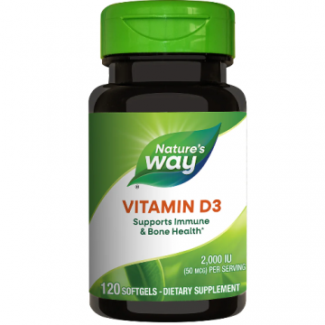 Vitamin D3 2000UI pentru adulti, 120cps, Natures Way Vitamin D3 2000UI pentru adulti, 120cps, Natures Way