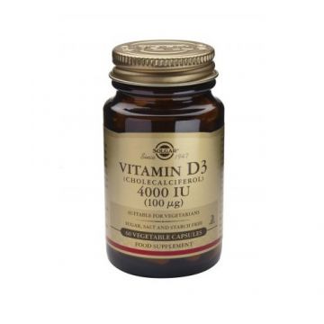 Vitamin D3 4000IU (100micrograme) 60cps Solgar Vitamin D3 4000IU (100micrograme) 60cps Solgar