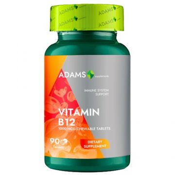 Vitamina B12 1000mcg 90tab, Adams Supplements Vitamina B12 1000mcg 90tab, Adams Supplements