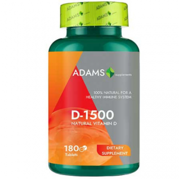 Vitamina D-1500, 180 tab, Adams Supplements Vitamina D-1500, 180 tab, Adams Supplements