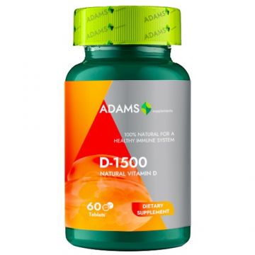 Vitamina D-1500, 60 tab, Adams Supplements