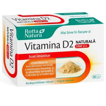 Vitamina D2 Naturala 2000 U.i 30cps, Rotta Natura