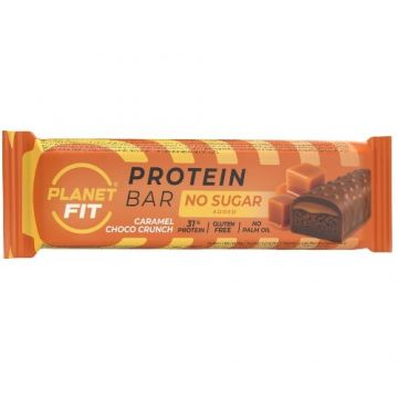 Baton proteic, Caramel Choco Crunch, 50g, Brain Foods