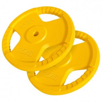 Discuri din fontă cauciucat cu grip 1,25-25Kg, 31mm Gorilla Sports