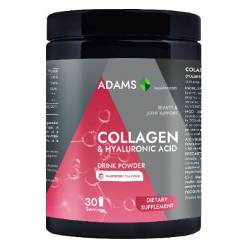 Collagen&HA cu aroma zmeura, 600gr, Adams