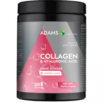 Collagen&HA cu aroma zmeura, 600gr, Adams