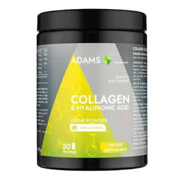 Collagen&HA pulbere instant, aroma vanilie 600gr, Adams