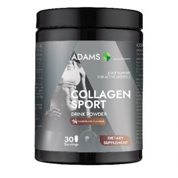 Collagen Sport cu MSM, aroma ciocolata, 600gr, Adams