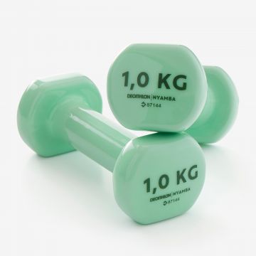 Gantere Fitness 1 kg x 2 Verde