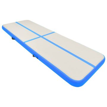 vidaXL Saltea gimnastică gonflabilă cu pompă albastru 300x100x20cm PVC