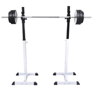 vidaXL Suport haltere genuflexiuni cu halteră și set gantere 30,5 kg