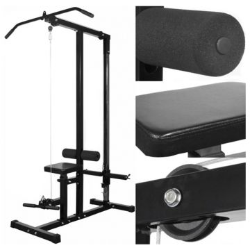 vidaXL Turn de forță cu set de haltere & gantere 30,5 kg