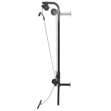 vidaXL Turn de forță montat pe perete, set haltere și gantere 60,5 kg