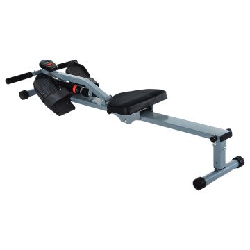 Aparat de Vaslire Profesional pentru Fitness cu Display, PVC, țevi de oțel, Gri, negru 130x67.5x67cm HOMCOM | Aosom RO