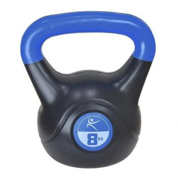 Gantera kettlebell Lifefit 529FVINKETT08, 8kg (Negru/Albastru)