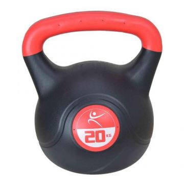 Gantera kettlebell Lifefit 529FVINKETT20, 20kg (Negru/Rosu)