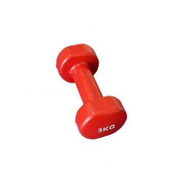 Gantera vinyl DHS Fitness DYPV033KG, 3kg (Rosu)