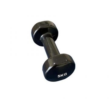 Gantera vinyl DHS Fitness DYPV035KG, 5kg (Negru)