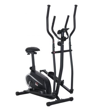 HOMCOM Bicicletă Magnetică cu Monitor LCD și 8 Nivele de Rezistență, Antrenament Cardio Acasă | Aosom Romania